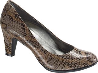 Womens Aetrex Essence™ Zoe Classic Pump   Snake Textured Leather Mid Heel
