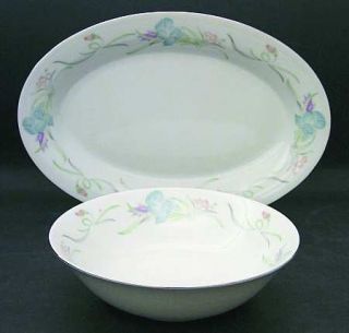 China Pearl Lily 9 Round Vegetable Bowl, Fine China Dinnerware   Multifloral Wi