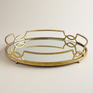 Gold Mirrored Tabletop Tray   World Market