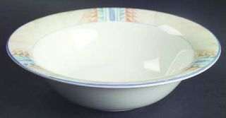 Noritake Marble Canyon Rim Cereal Bowl, Fine China Dinnerware   New Decade, Blue