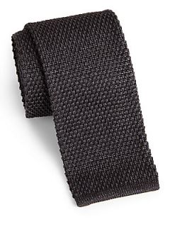  Collection Heather Knit Tie   Grey