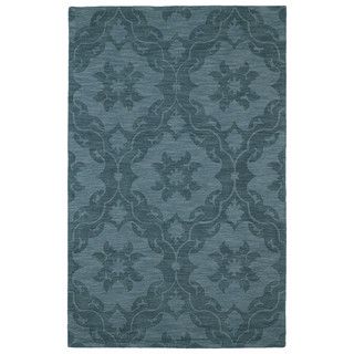 Trends Turquoise Medallions Wool Rug (96 X 136)