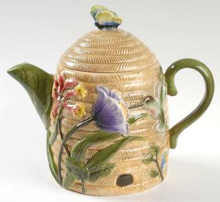 Botanical Garden Figurine Teapot & Lid, Fine China Dinnerware   Susan Winget,Pur