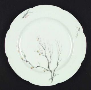 Royal Bayreuth Rob144 Dinner Plate, Fine China Dinnerware   Gray Branches,Yellow