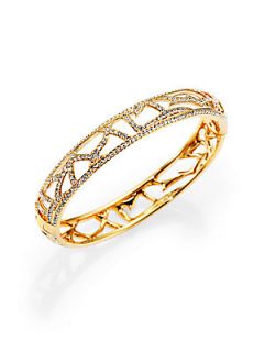 Adriana Orsini Pave Crystal Branch Bangle Bracelet   Gold