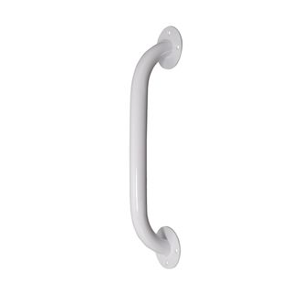 Drive Medical White Powder coated Grab Bar (WhiteWeight capacity 220 pounds Overall dimensions of Bar 12.8 inches x 2.5 inches x 3 inches Projection 1.5 inches distance from wallHardware included 6 screws Assembly Required )
