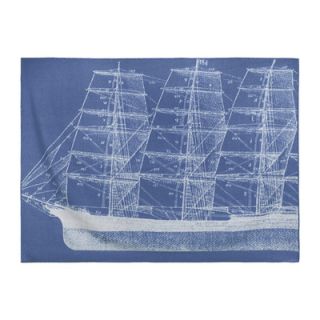 Thomas Paul Maritime Wool Throw Blanket TH 0171 CHR Color Azure
