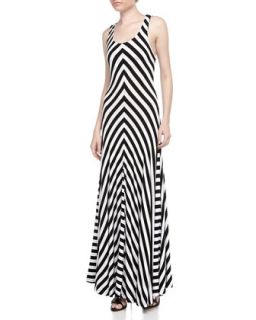 Sleeveless Striped Jersey Maxi Dress, Sardinia Stripe