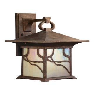 Kichler 9027DCO Outdoor Light, Arts and Crafts/Mission Wall Mount 1 Light Fixture Distressed Copper