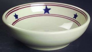 Hartstone Stars & Stripes Soup/Cereal Bowl, Fine China Dinnerware   Blue Stars,P