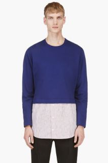 Carven Indigo Layered Sweatshirt