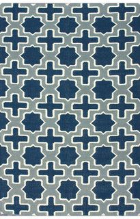 Nuloom Rug Collecive Handmade Flatweave Trellis Blue Wool Rug (76 X 96)