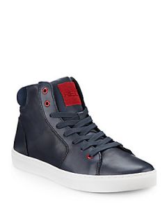 High Top Leather Sneakers