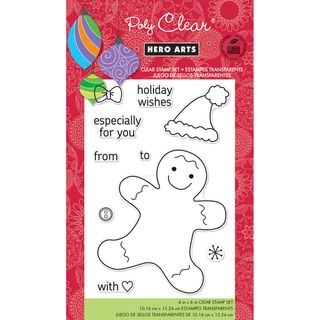Hero Arts Clear Stamps 4x6 Sheet gingerbread Wishes