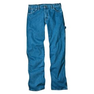 Dickies Mens Loose Fit Carpenter Jean   Stone Washed Blue 32x32