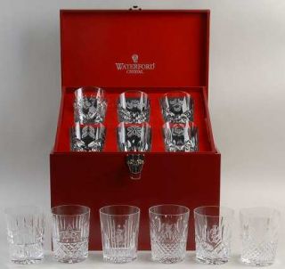 Waterford Twelve Days Of Christmas 12 Pc Double Old Fashioned Set w/Wood Case  