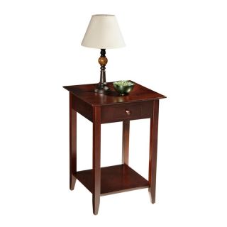 Convenience Concepts American Heritage End Table with Shelf and Drawer  