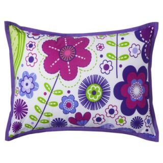 Bacati Botanical Purple Decorative Pillow