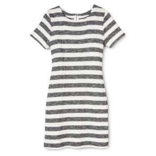 Merona Womens Knit T Shirt Dress   Oatmeal/Black   XL