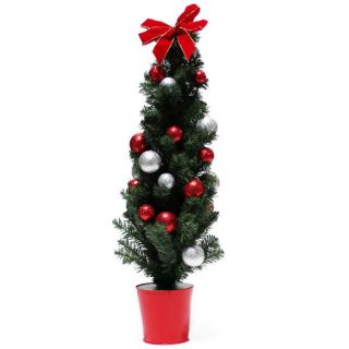 Potted Artificial Tree With Ornaments (48 inch)