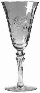 Tiffin Franciscan 15071 5 Water Goblet   Cut Star, Swags On   Bowl, Cut Foot