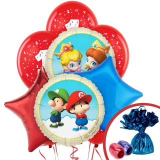 Super Mario Bros. Babies 1st Birthday Balloon Bouquet Set