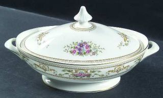 Royal Doulton Alton Oval Covered Vegetable, Fine China Dinnerware   Floral,Gold&