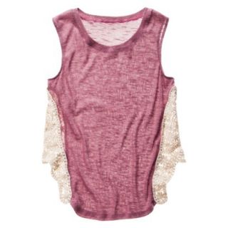Mossimo Supply Co. Juniors Side Crochet Tank   Dusty Rose S