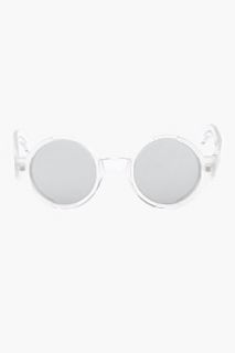 Itokawa Film Clear Round Mirrored Sunglasses